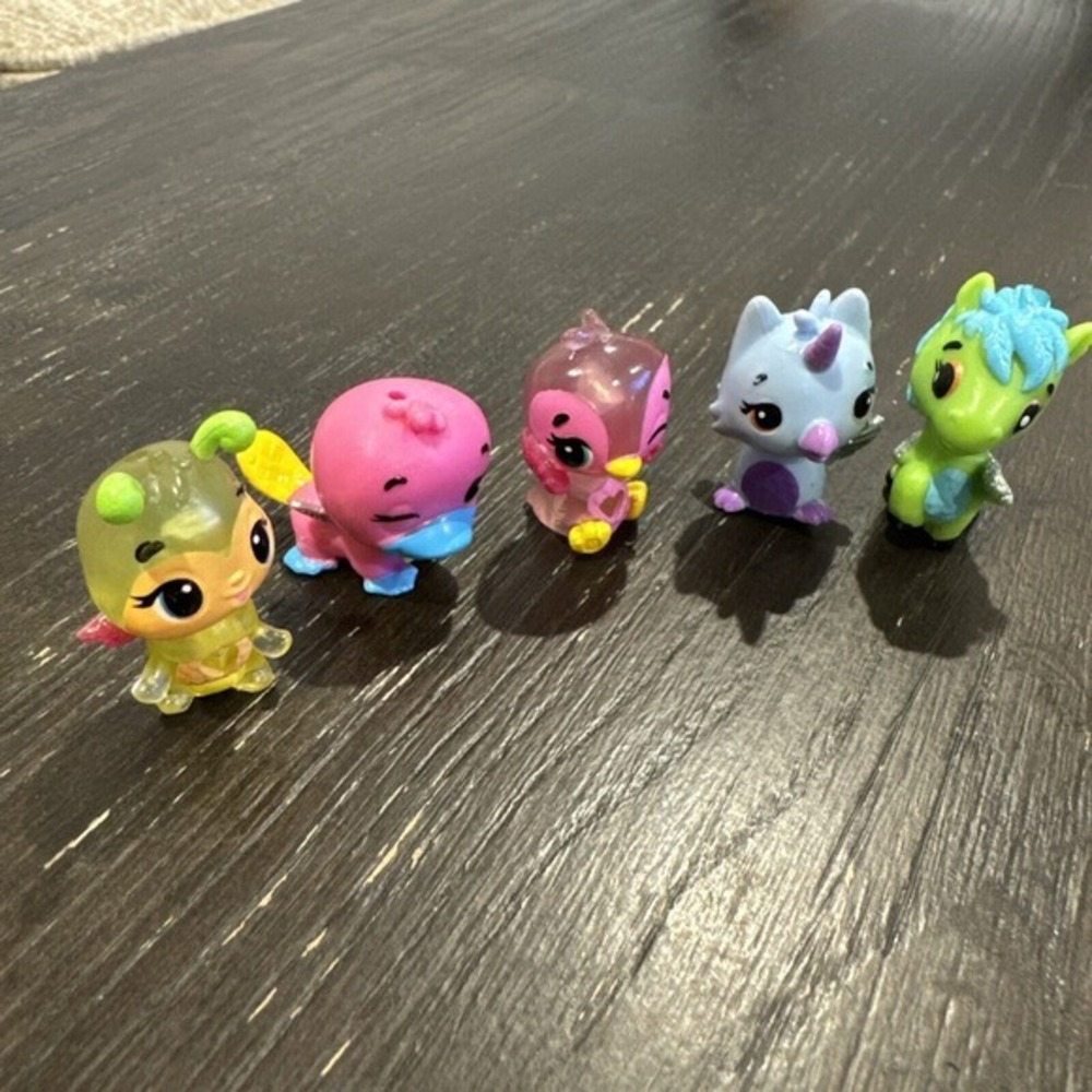 Hatchimals Lot Of 5 Mini‎ Figure Spin Master Toy Green Ponette Purple Owlicorn